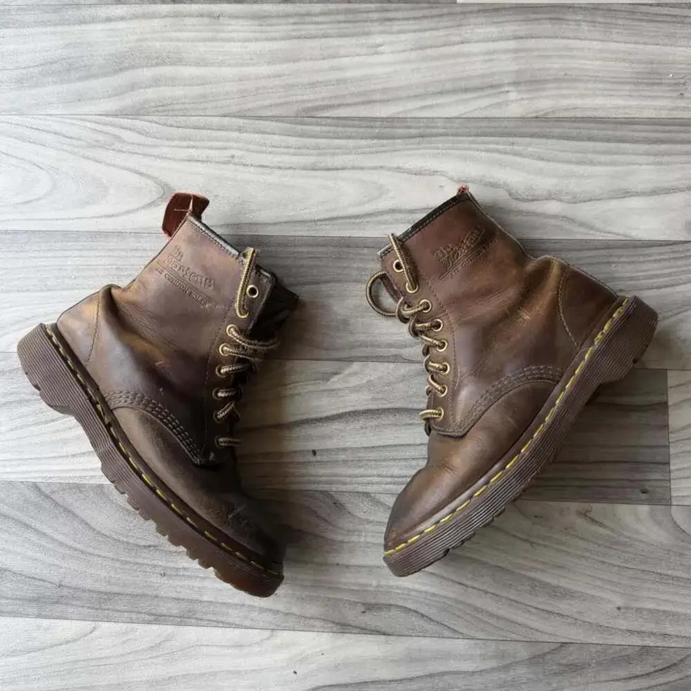 Vintage Dr. Martens Made in England Brown Leather Boots